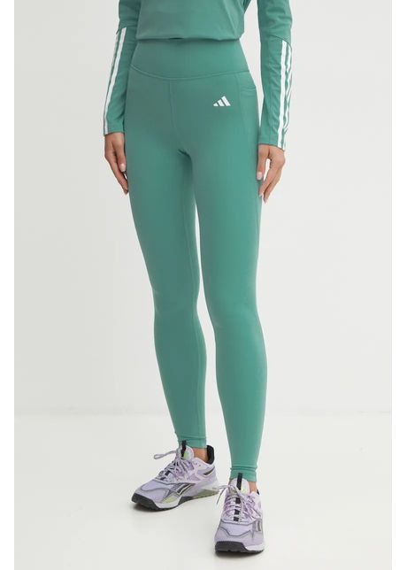 Adidas performance leggins de antrenament optime culoarea turcoaz neted ix5018
