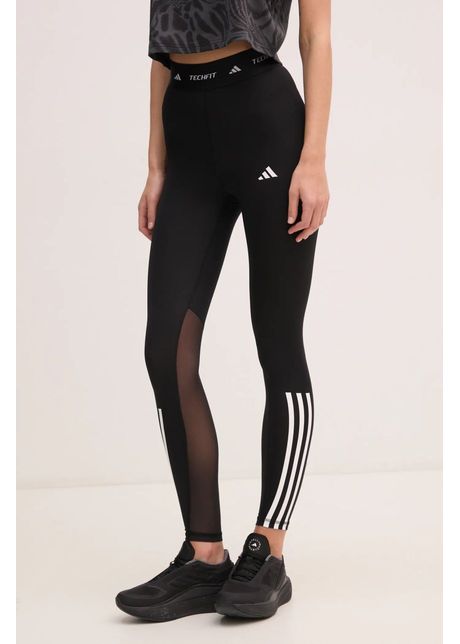 Adidas performance leggins de antrenament techfit culoarea negru cu imprimeu it2272