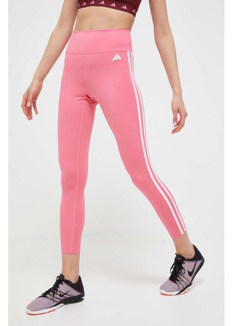 Adidas performance leggins de antrenament train essentials culoarea roz cu imprimeu