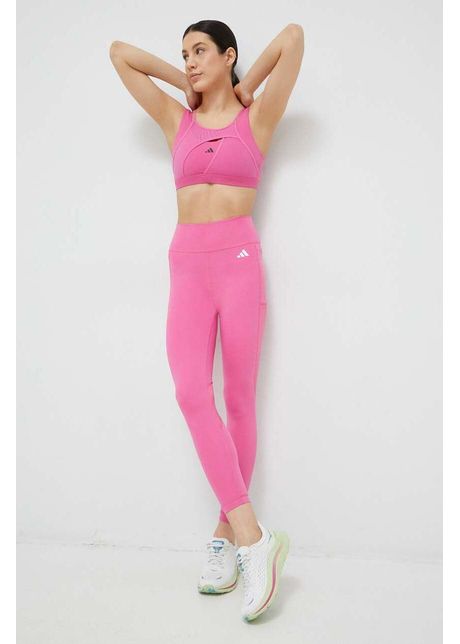 Adidas performance leggins de antrenament train essentials culoarea roz neted