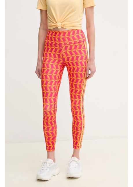 Adidas performance leggins de antrenament x farm rio culoarea portocaliu modelator jd6311