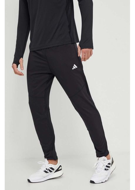 Adidas performance pantaloni de alergare own the run culoarea negru cu imprimeu ik5024