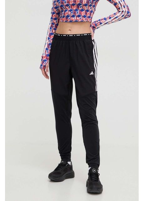 Adidas performance pantaloni de alergare own the run culoarea negru cu imprimeu is0379