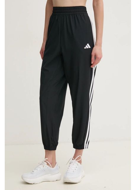 Adidas performance pantaloni de antrenament 3 stripes culoarea negru cu imprimeu ji8313