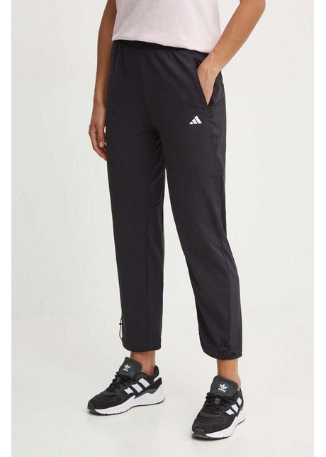 Adidas performance pantaloni de antrenament culoarea negru neted im7698