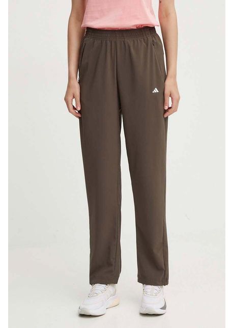 Adidas performance pantaloni de antrenament culoarea verde neted it0675