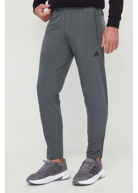 Adidas performance pantaloni de antrenament culoarea verde uni is3789