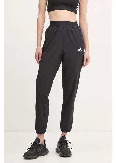 Adidas performance pantaloni de antrenament designed for training culoarea negru neted iw6396
