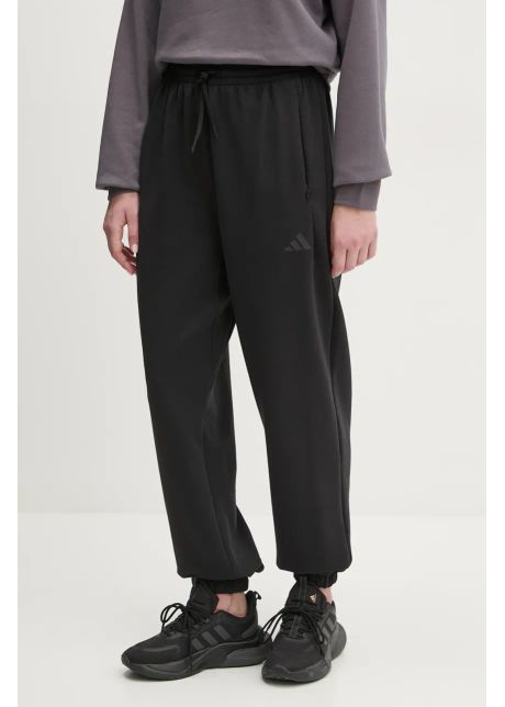 Adidas performance pantaloni de antrenament designed for training culoarea negru neted jp2644
