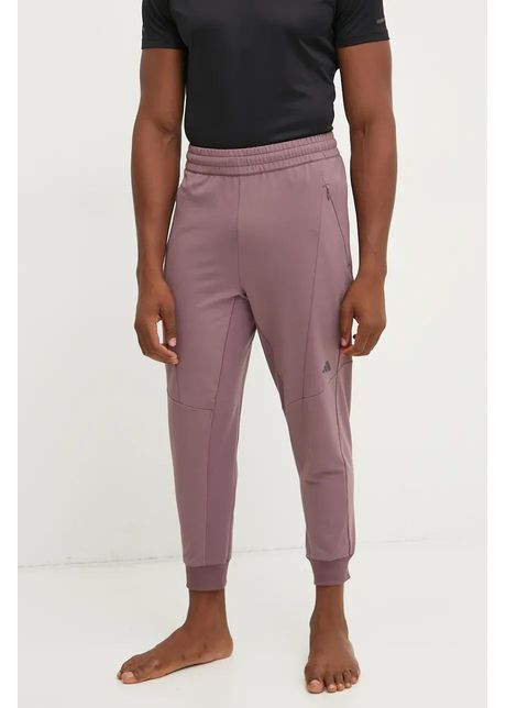 Adidas performance pantaloni de antrenament designed for training culoarea roz neted je8032