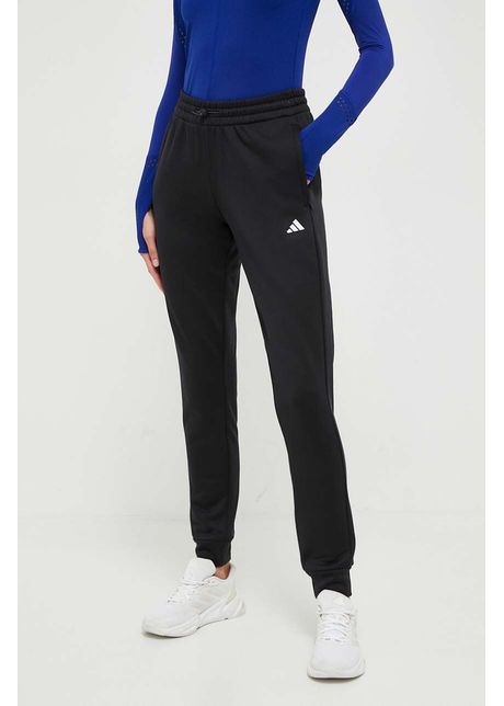 Adidas performance pantaloni de antrenament game and go culoarea negru neted