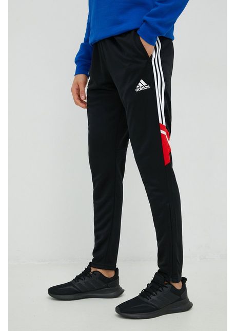 Adidas performance pantaloni de antrenament messi barbati culoarea negru cu imprimeu
