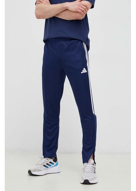 Adidas performance pantaloni de antrenament tiro 23 culoarea albastru marin cu imprimeu