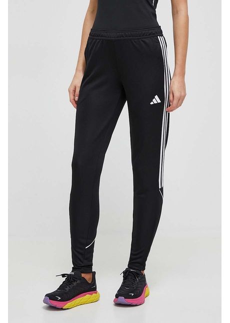 Adidas performance pantaloni de antrenament tiro 23 culoarea negru cu imprimeu hs3540