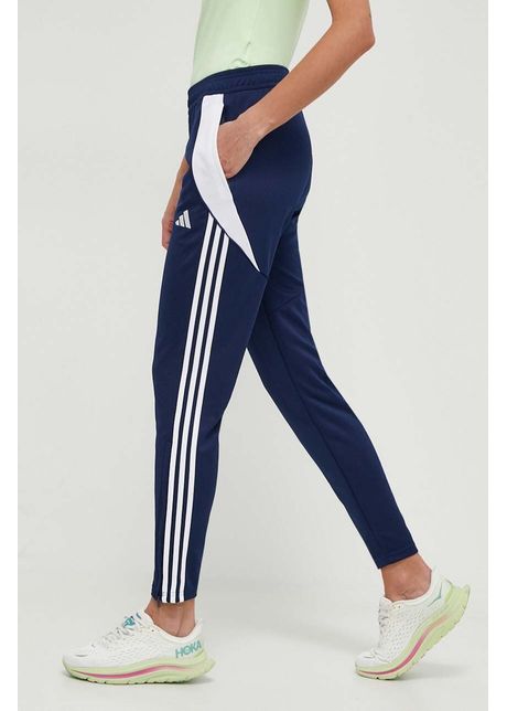 Adidas performance pantaloni de antrenament tiro 24 culoarea bleumarin cu imprimeu is1006