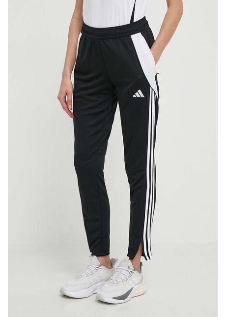 Adidas performance pantaloni de antrenament tiro 24 culoarea negru cu imprimeu ij7660
