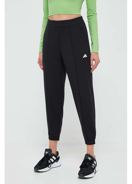 Adidas performance pantaloni de antrenament train essentials culoarea negru uni ij5923