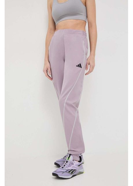 Adidas performance pantaloni de antrenament woven culoarea roz uni il7365
