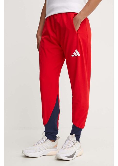 Adidas performance pantaloni de trening polska culoarea rosu modelator jf6669