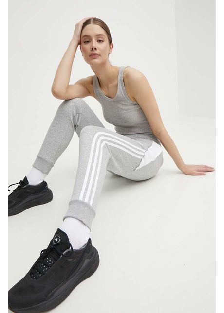 Adidas performance pantaloni de trening tiro culoarea gri modelator is1011