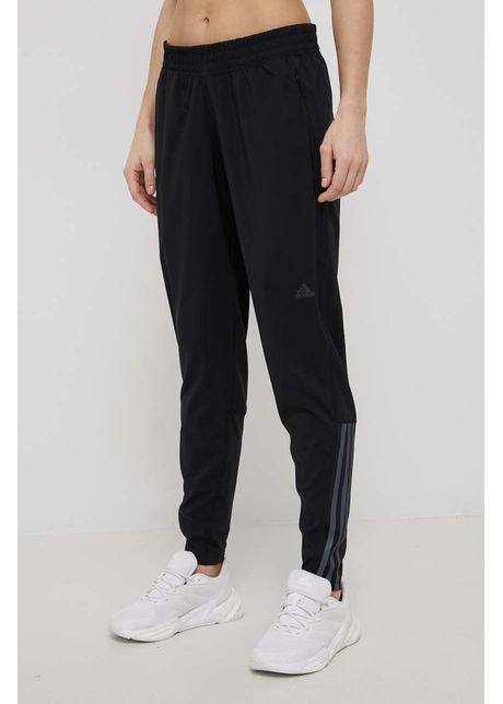 Adidas performance pantaloni hb6501 femei culoarea negru neted