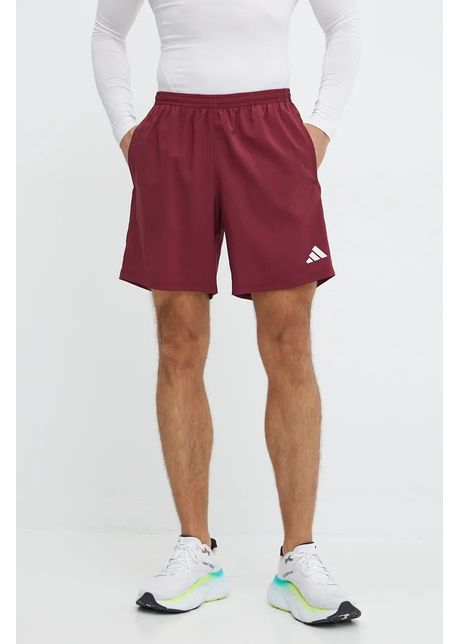 Adidas performance pantaloni scur i de alergare own the run base culoarea bordo iz4088