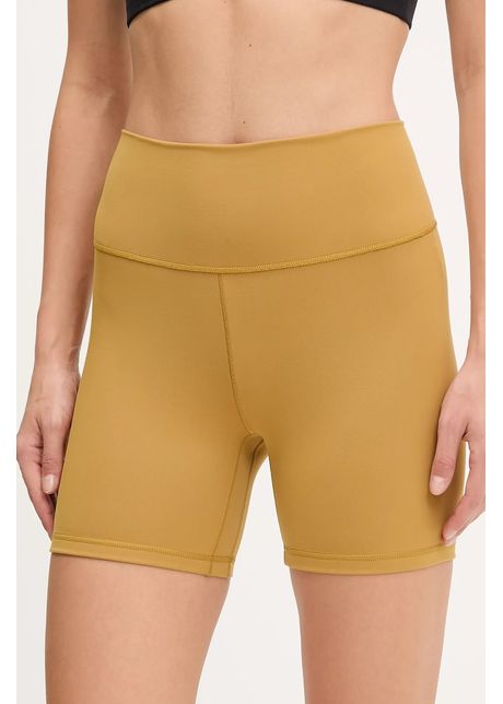Adidas performance pantaloni scur i de yoga all me culoarea galben uni high waist ji8348