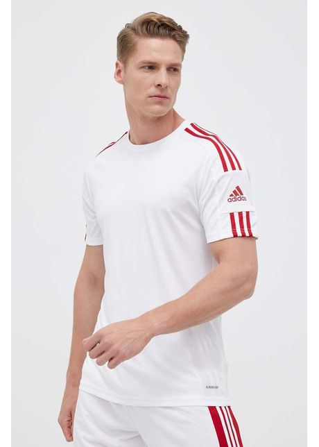 Adidas performance tricou de antrenament squadra 21 culoarea alb cu imprimeu gn5725