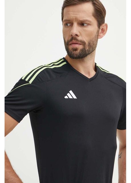 Adidas performance tricou de antrenament tiro 23 league culoarea negru cu imprimeu in8165
