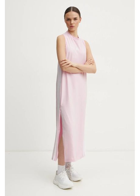 Adidas rochie essentials culoarea roz maxi drept je1207
