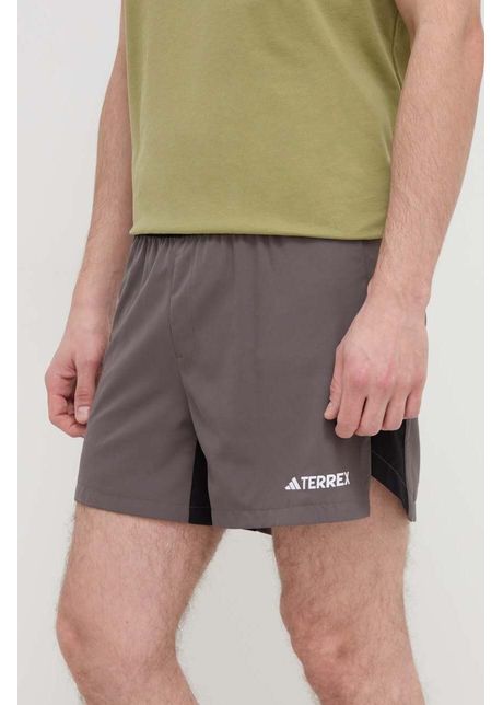 Adidas terrex pantaloni scur i outdoor terrex multi culoarea gri it7913