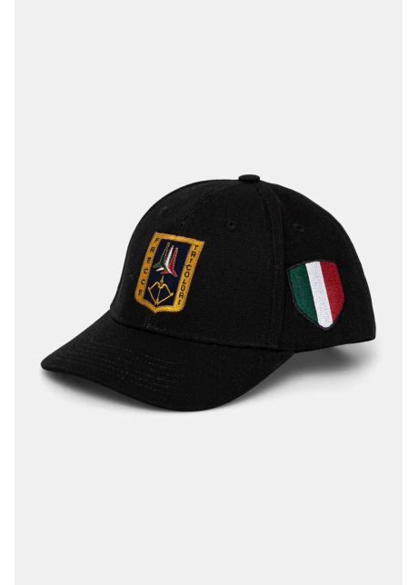 Aeronautica militare apc de baseball din bumbac culoarea negru cu imprimeu