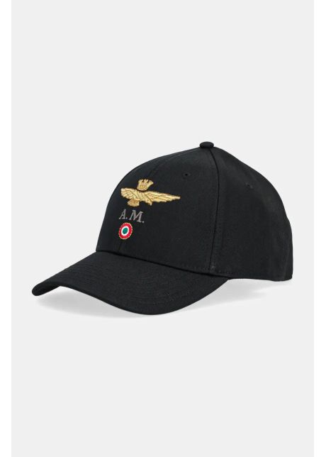 Aeronautica militare apc de baseball din bumbac culoarea negru cu imprimeu ha1100ct2848