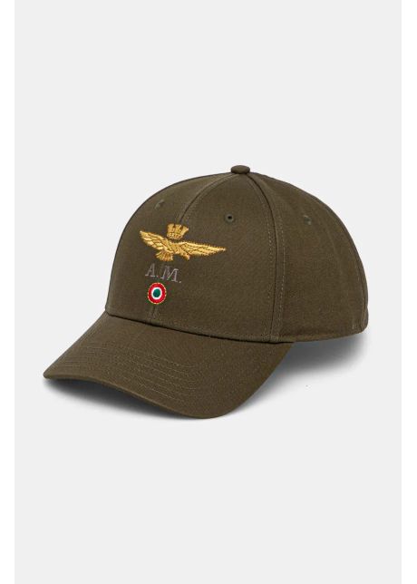 Aeronautica militare apc de baseball din bumbac culoarea verde cu imprimeu ha1100ct2848