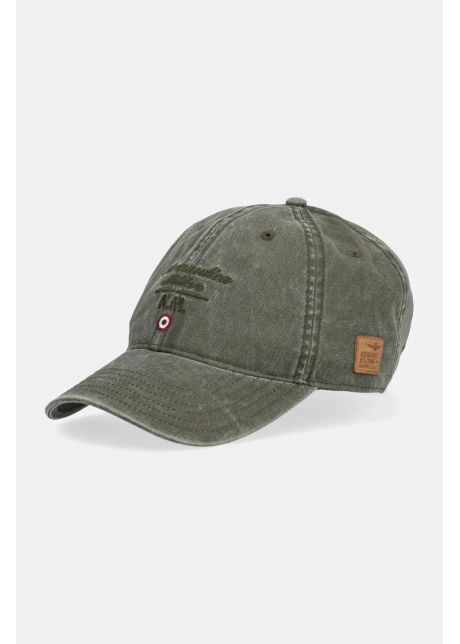 Aeronautica militare apc de baseball din bumbac culoarea verde cu imprimeu ha1204ct2476