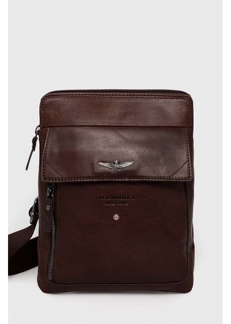 Aeronautica militare borseta de piele culoarea maro