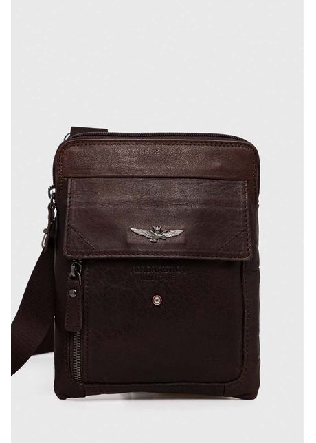Aeronautica militare borseta de piele culoarea maro