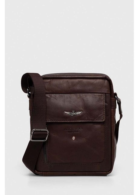 Aeronautica militare borseta de piele culoarea maro