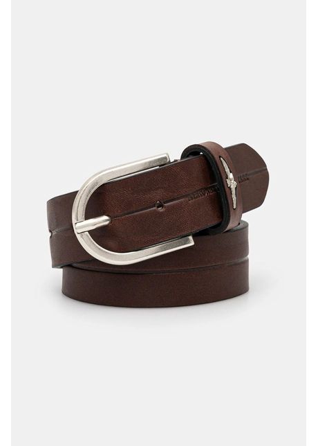Aeronautica militare curea de piele it barbati culoarea maro am401