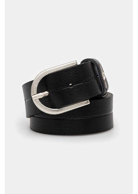 Aeronautica militare curea de piele it barbati culoarea negru am401