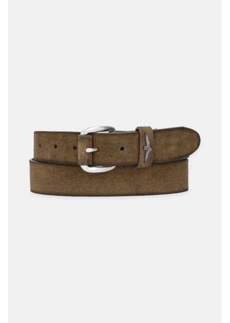 Aeronautica militare curea din piele intoarsa barbati culoarea verde cp263pl275