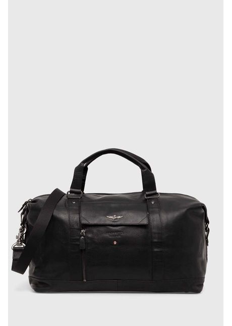 Aeronautica militare geanta de piele culoarea negru