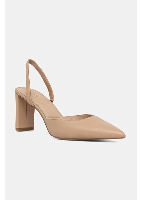 Aldo pantofi de piele olaeldan culoarea bej cu toc drept cu toc deschis 13967787