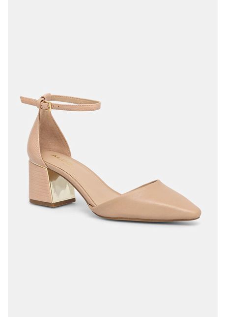 Aldo pantofi de piele tinctum culoarea bej cu toc drept 13647025 tinctum