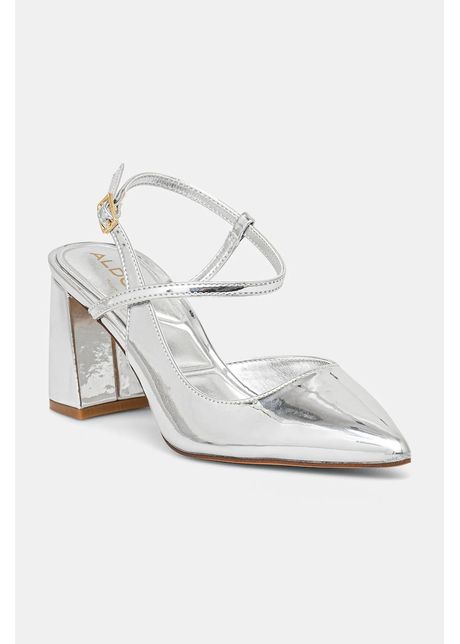 Aldo pumps laura culoarea argintiu cu toc drept cu toc deschis 13984699