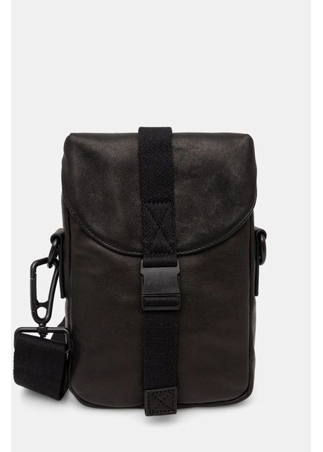 Allsaints borseta de piele juan culoarea negru m145xb