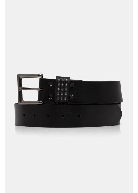 Allsaints curea de piele barbati culoarea negru 29as400349