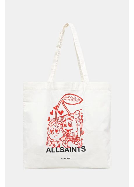 Allsaints geanta de bumbac breakup culoarea alb m086xc