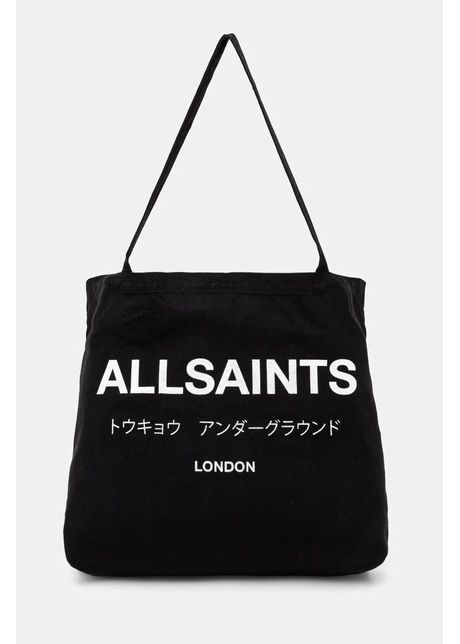 Allsaints geanta de bumbac culoarea negru m170xb