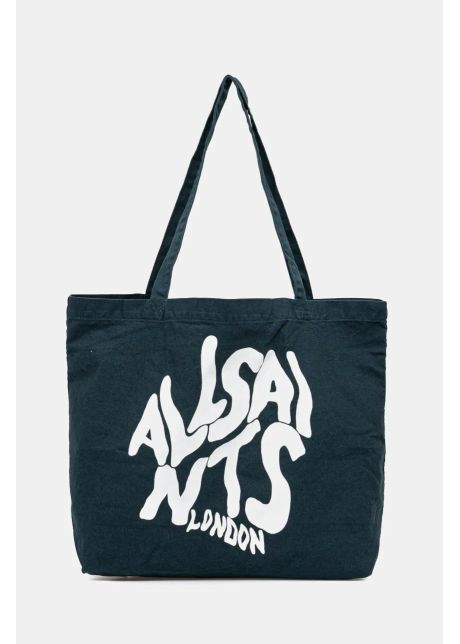 Allsaints geanta de bumbac orlando culoarea verde m285xb